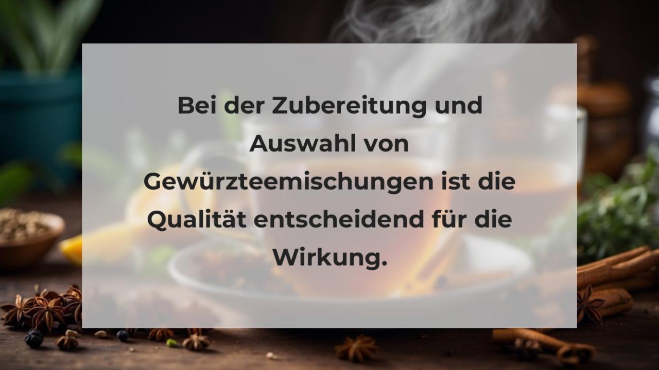 Bei der Zubereitung und Auswahl von Gewürzteemischungen ist die Qualität entscheidend für die Wirkung.