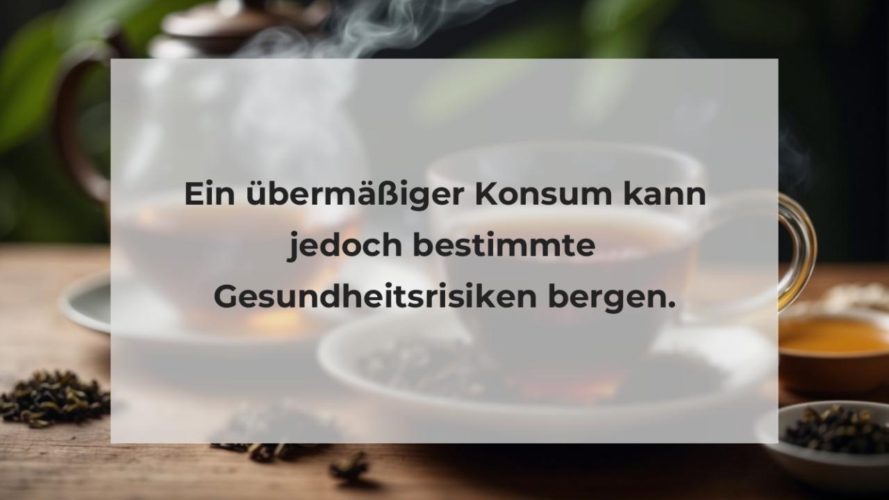 Ein übermäßiger Konsum kann jedoch bestimmte Gesundheitsrisiken bergen.