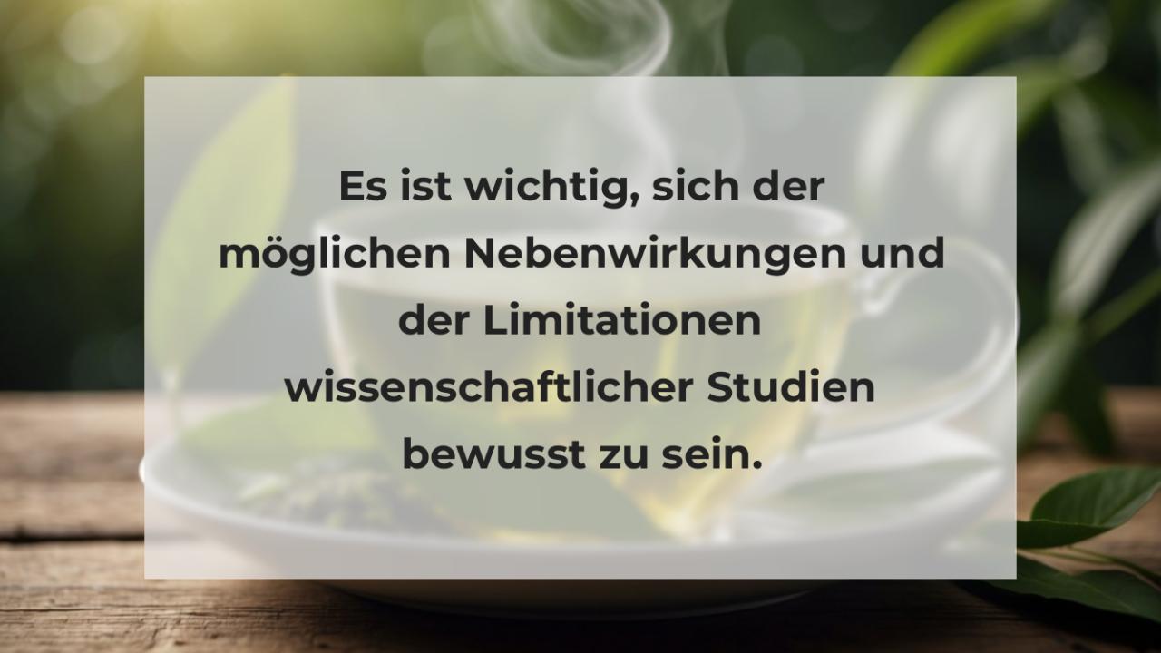 Es ist wichtig, sich der möglichen Nebenwirkungen und der Limitationen wissenschaftlicher Studien bewusst zu sein.