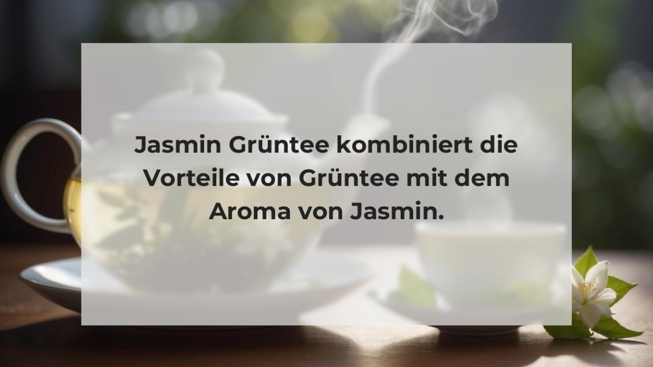 Jasmin Grüntee kombiniert die Vorteile von Grüntee mit dem Aroma von Jasmin.