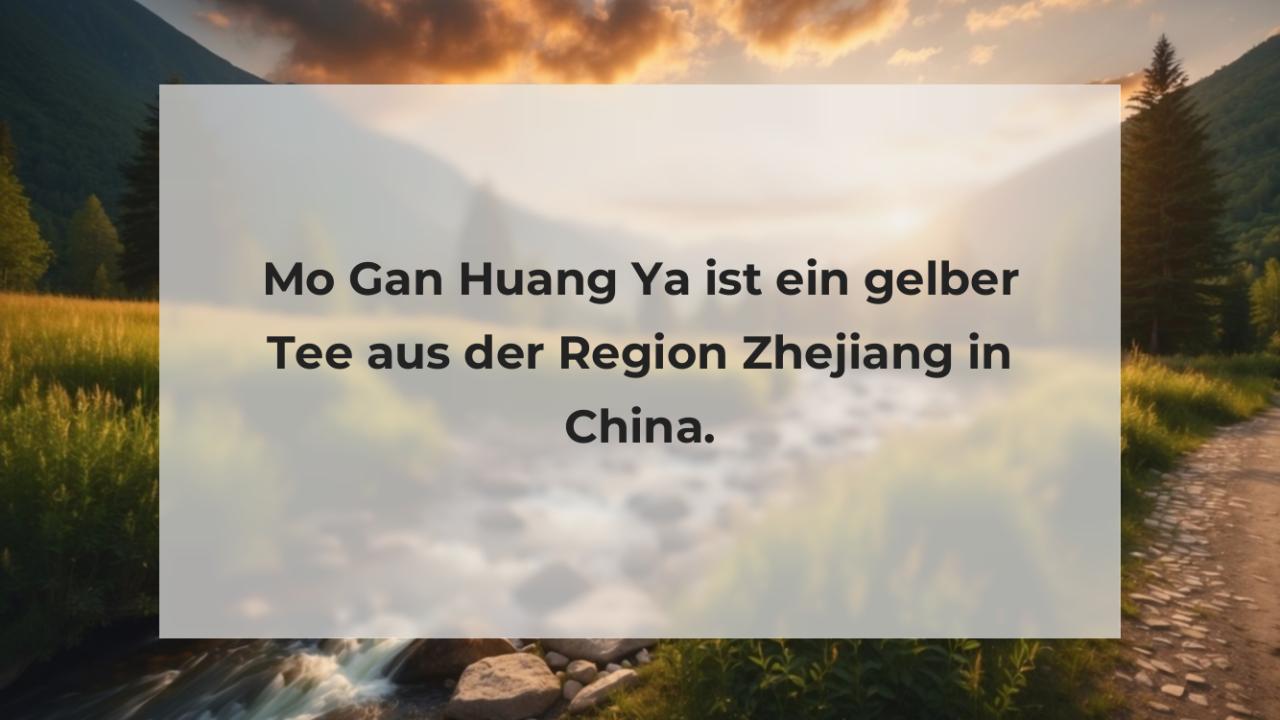 Mo Gan Huang Ya ist ein gelber Tee aus der Region Zhejiang in China.