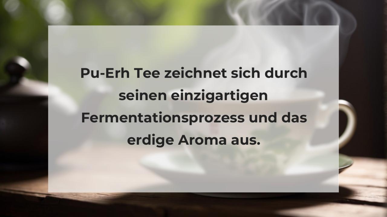Pu-Erh Tee zeichnet sich durch seinen einzigartigen Fermentationsprozess und das erdige Aroma aus.